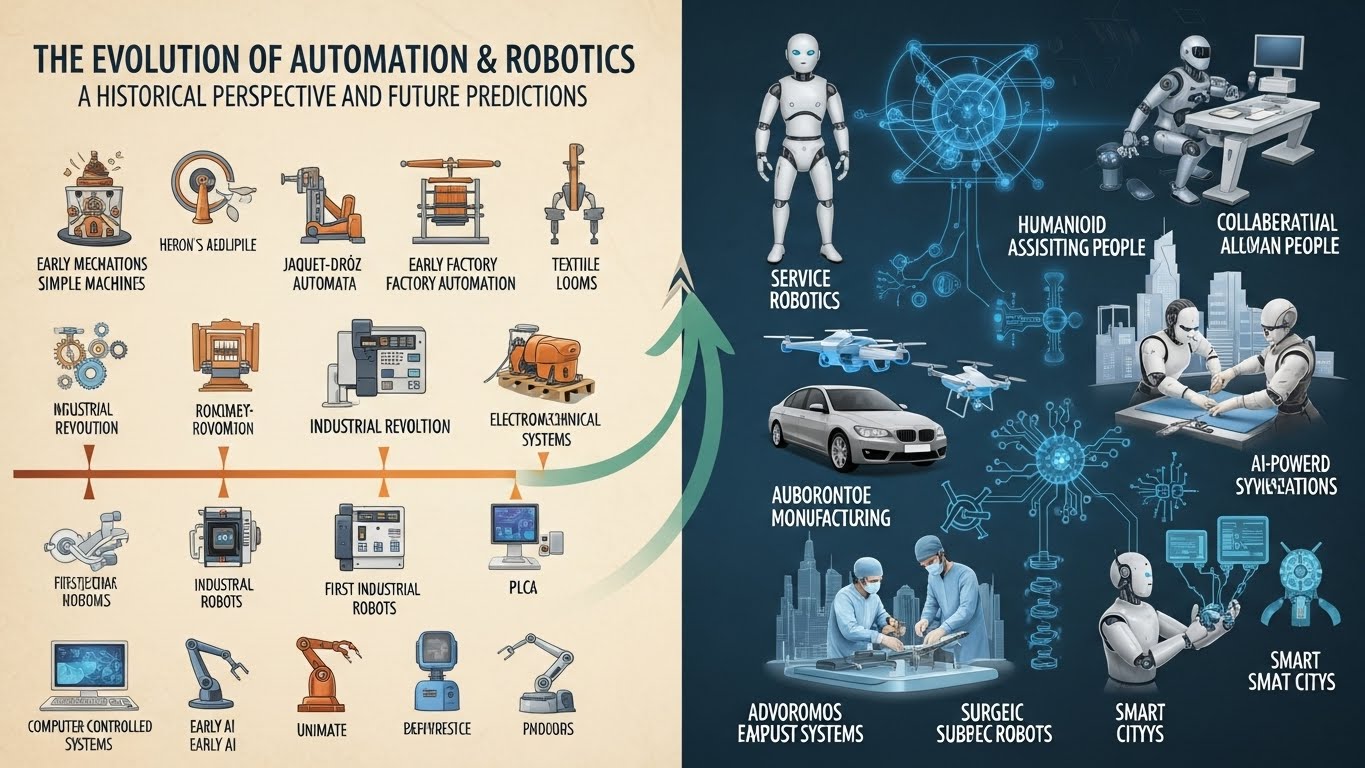 “The Evolution of Automation & Robotics: A Historical Perspective and Future Predictions”