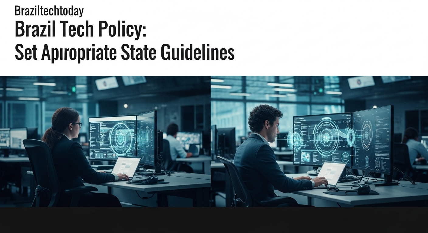 Brazilian policymakers and analysts discuss guidelines for surveillance technology in a formal setting.