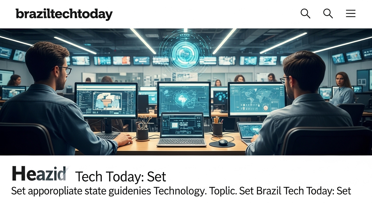 Brazilian policy discussion on state technology guidelines in a modern office setting